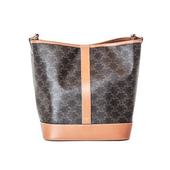 Celine Bucket Medium Brown Triomphe - Picture 1 of 5